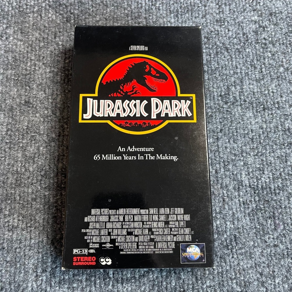 Jurassic Park VHS 1994 MCA Universal Home Video 81409 Steven Spielberg PG-13
